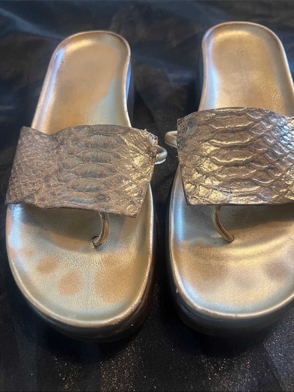 Donald J. Pliner Metallic antique gold FIfi sandals